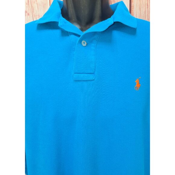 Polo Ralph Lauren Mens Classic Fit Blue Golf Polo Medium - Picture 3 of 7